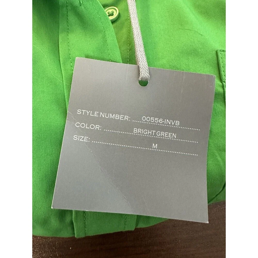 NWT Marled Reunited Button Blouse Green Cotton/Poly/Spandex Medium - Picture 3 of 6